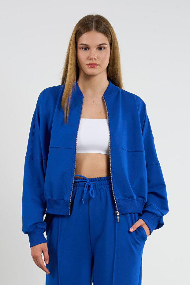 Top de trening cu fermoar - 1