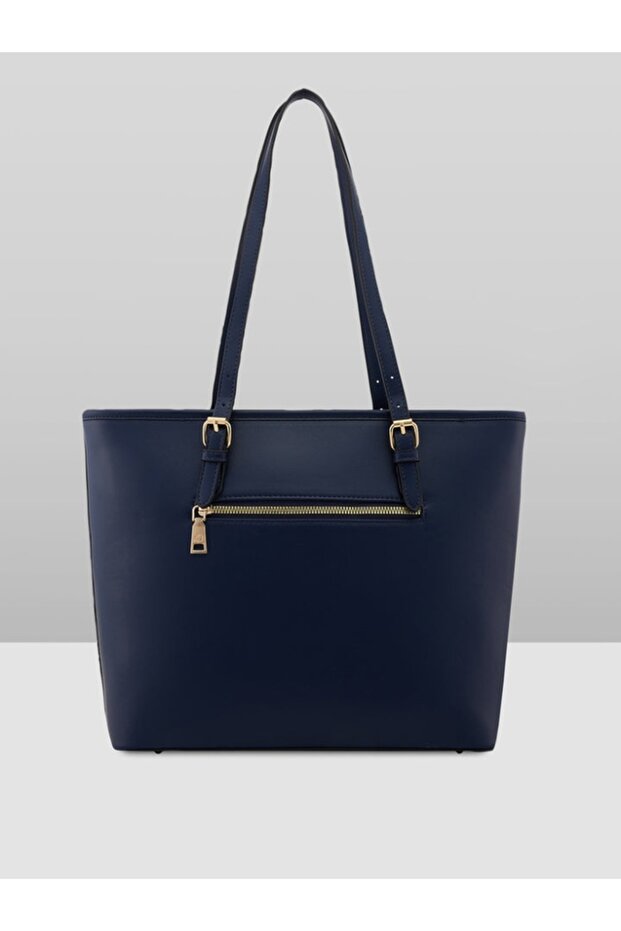 حقيبة توت بلوم متوسطة الحجم باللون الأزرق البحري - 4