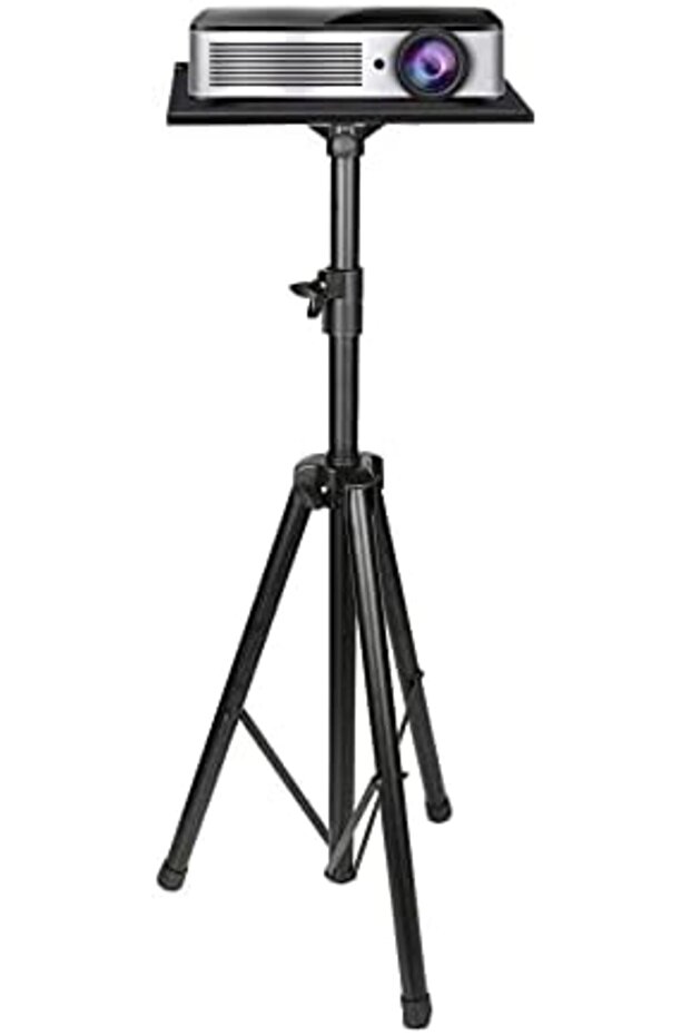 Projector Tripod Stand, Portable Adjustable Height 40" to 71" with Mount Bracket & Rack Tray
