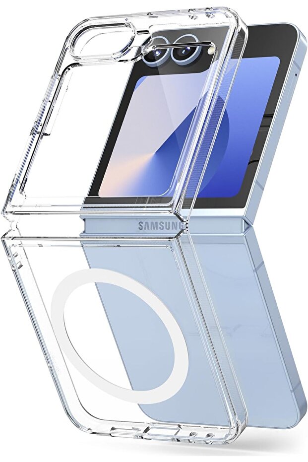 Samsung Galaxy Z Flip7 FE / Galaxy Z Flip 6 Case Cover |Fusion Magnetic Series | Clear