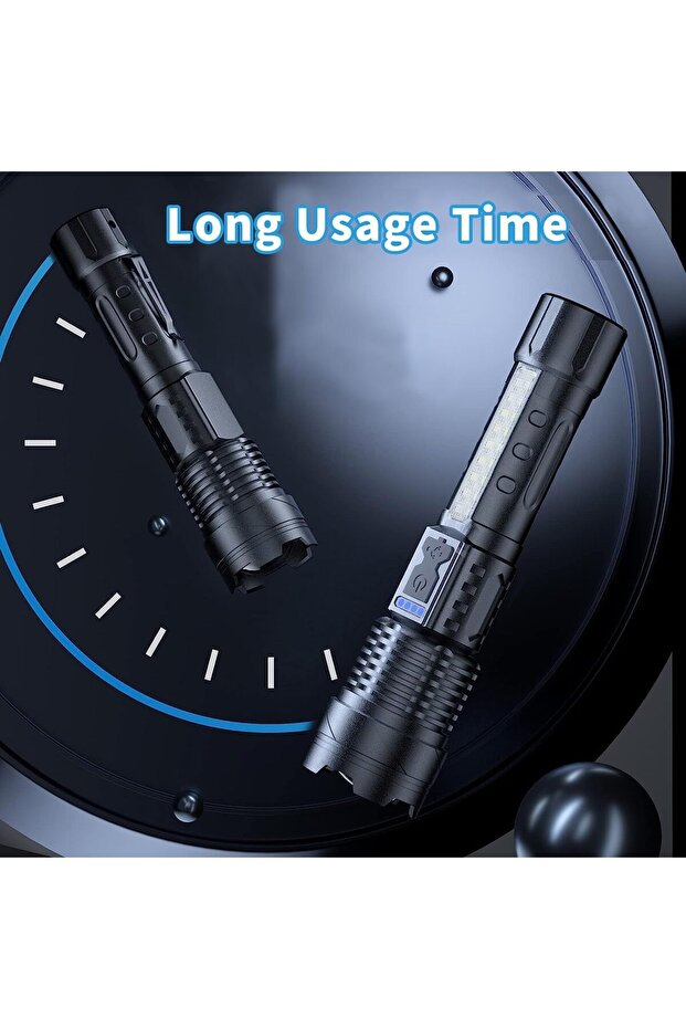 2 قطعة من مصباح يدوي LED قابل لإعادة الشحن، ضوء شعلة، - 7