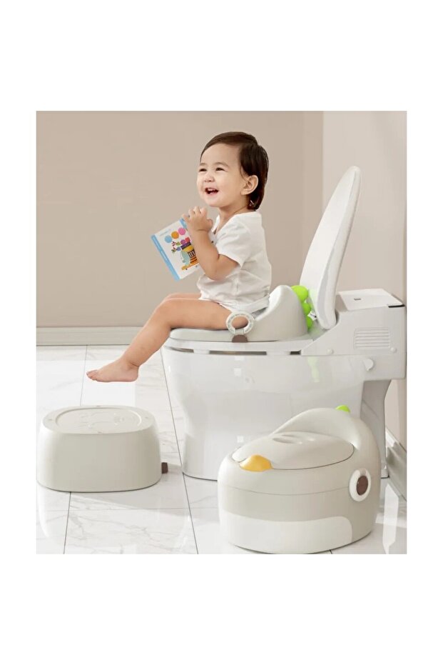 Children's Potty 3 in 1, Detachable Trainer, Booster, WC Reducer, with Lid, Includes 100 Disp - 7