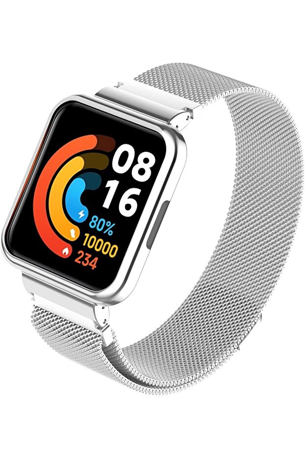 Redmi Watch 2 Lite /Xiaomi Mi Watch 2 Lite | Milanese Stainless Steel Band Silver