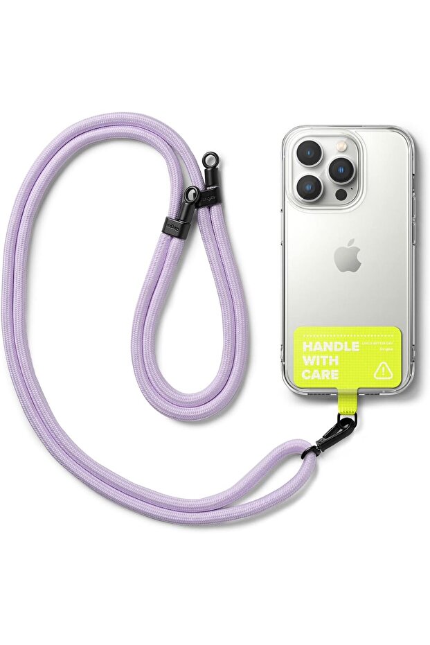 Holder Link Strap Designed for Camera Strap and Phone Strap | Purple (Tarpaulin Neon Green)