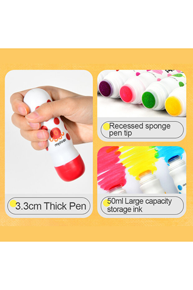 أقلام تحديد النقاط السحرية - 6 ألوان - 3