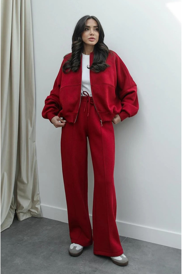 Kırmızı Eşofman Takımı - 8001 - 1