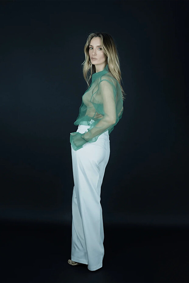 Ivory Flow Trousers - L - 3