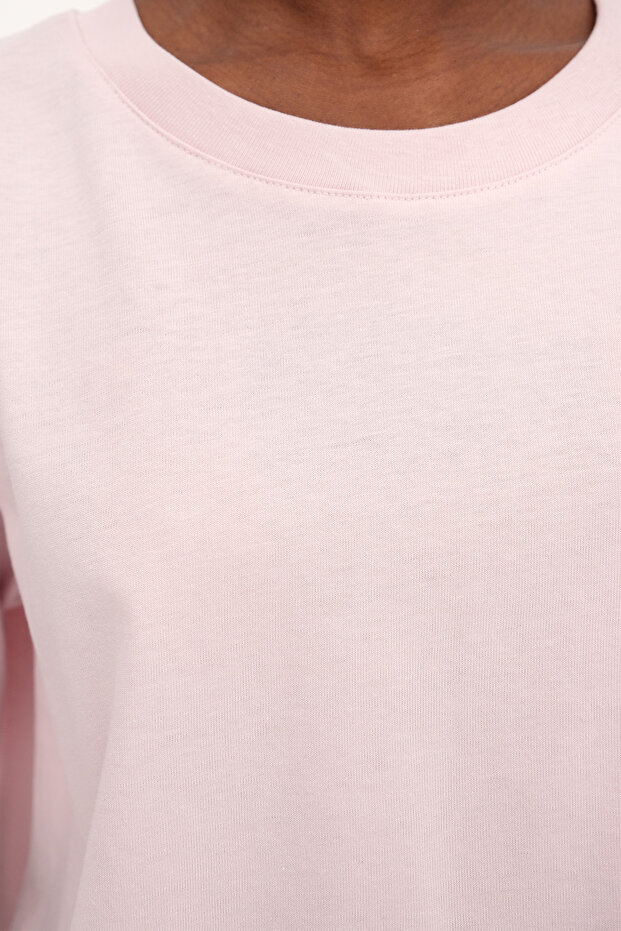 Bisiklet Yaka Basic T-shirt P1002-E8 - 3