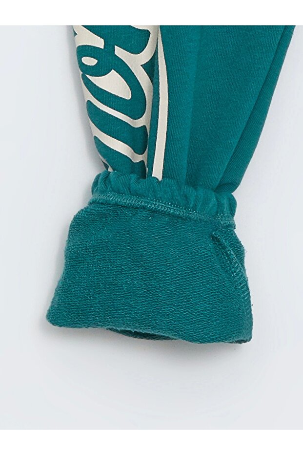 LCW Kids Yeşil Beli Lastikli Kalın Erkek Bebek Jogger Eşofman Alt - 4