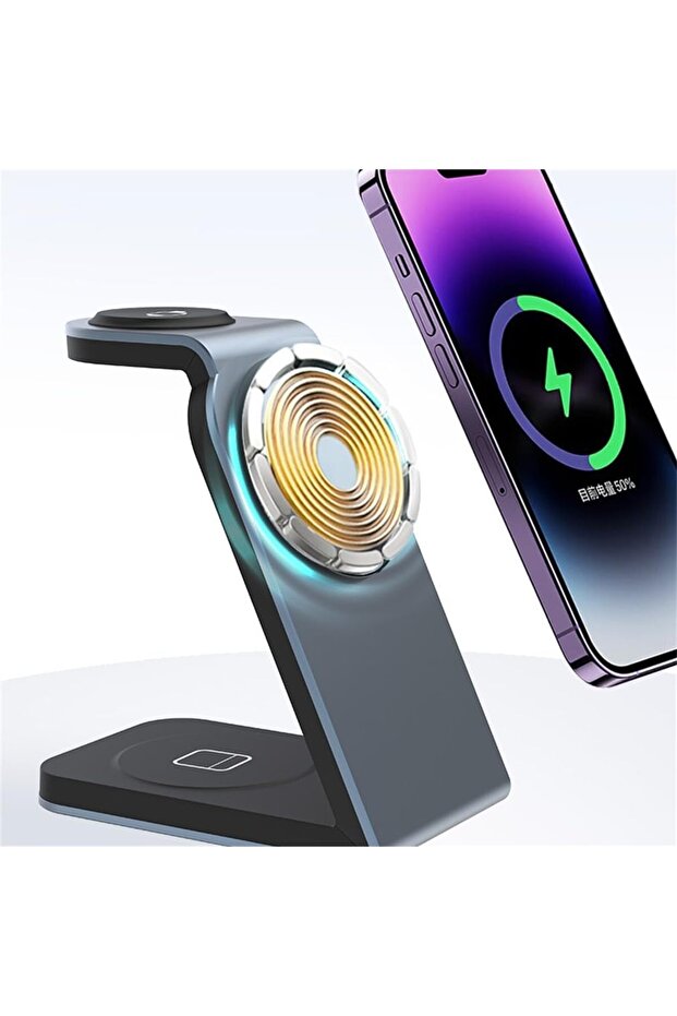 3 in 1 Wireless Charging Station for Apple Multiple Devices, 15W - 1