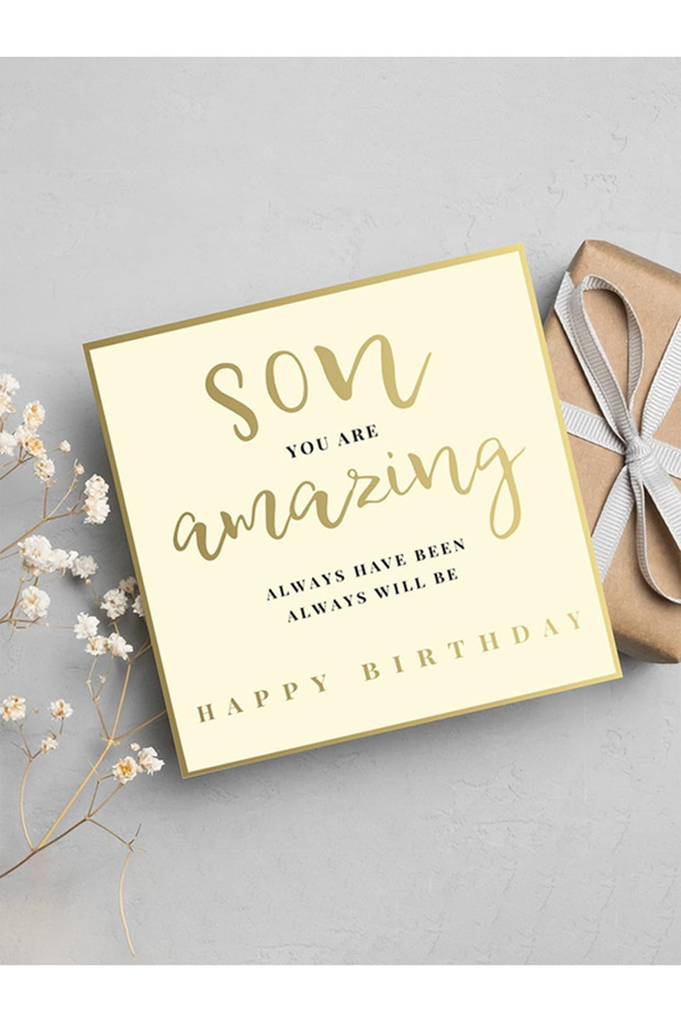 Son You are Amazing Foil Greeting Card