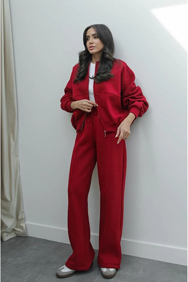 Kırmızı Eşofman Takımı - 8001 - 2