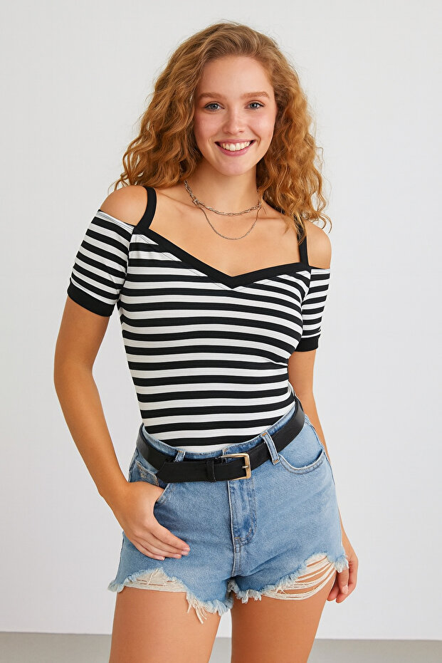 STRIPED BLUZ - 1