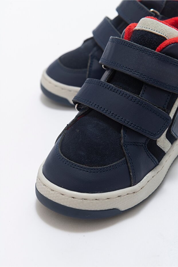 Erkek Çocuk Lacivert Hakiki Deri Suya Dayanıklı Anatomik Günlük Bot - 4