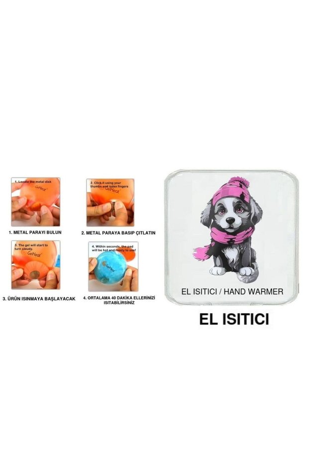Red Beret Dog Pocket Bag, Hand Warmer, Hot Water Bag Pvc 10X9.5Cm
