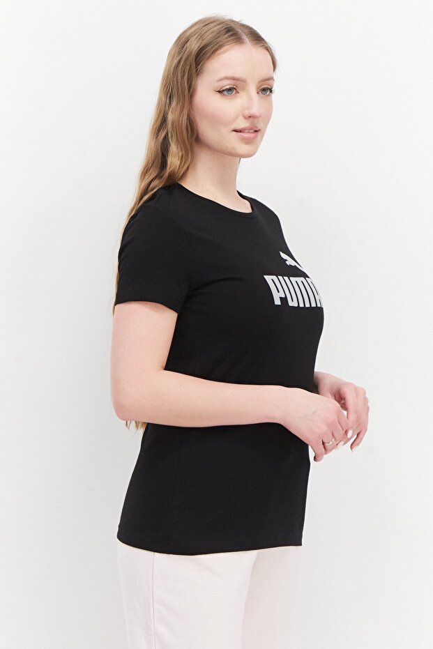 Women Sportswear Fit Short Sleeve Training T-Shirt, Black - 4