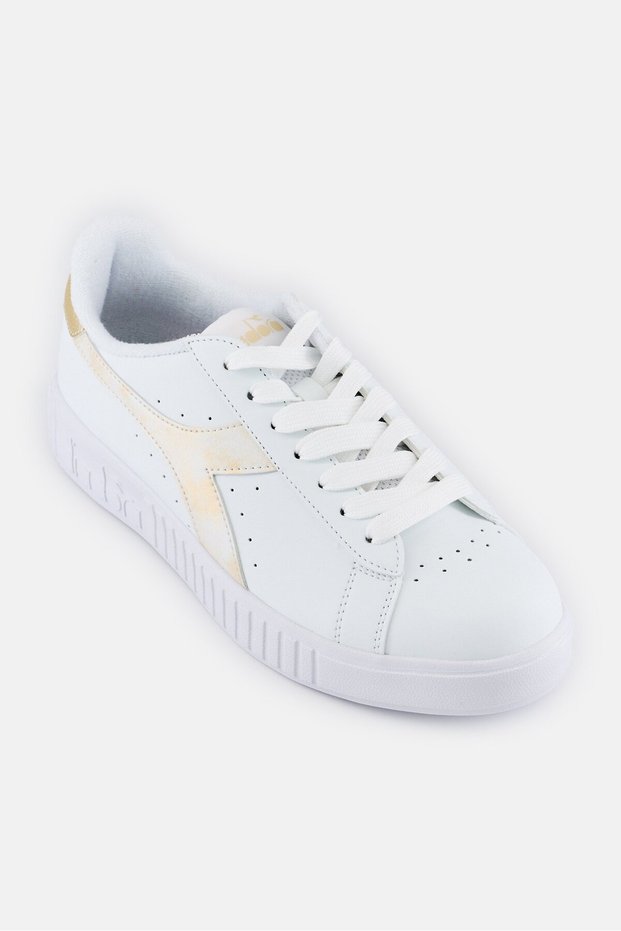 Women Brand Logo Lace Up Outdoor Shoes, White