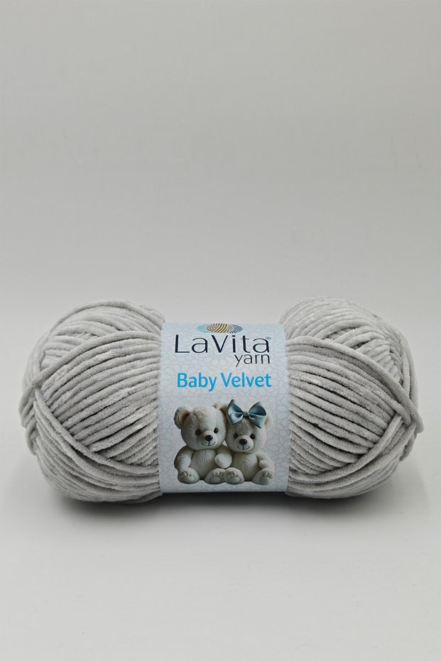 Baby Velvet Velvet Hand Knitting Yarn 100% Polyester 100Gr (6013 Gray)