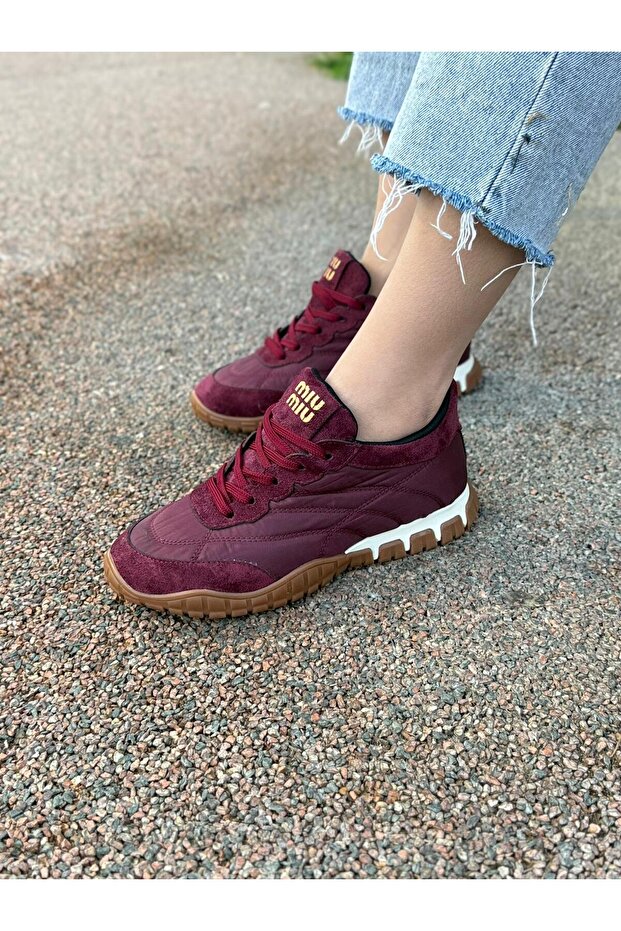 Kadın Bağcıklı Renkli Tabanlı Sneaker Yürüyüş Ayakkabısı - 4