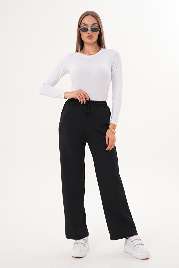 Women's Wide Leg Scuba Pants 260202 -