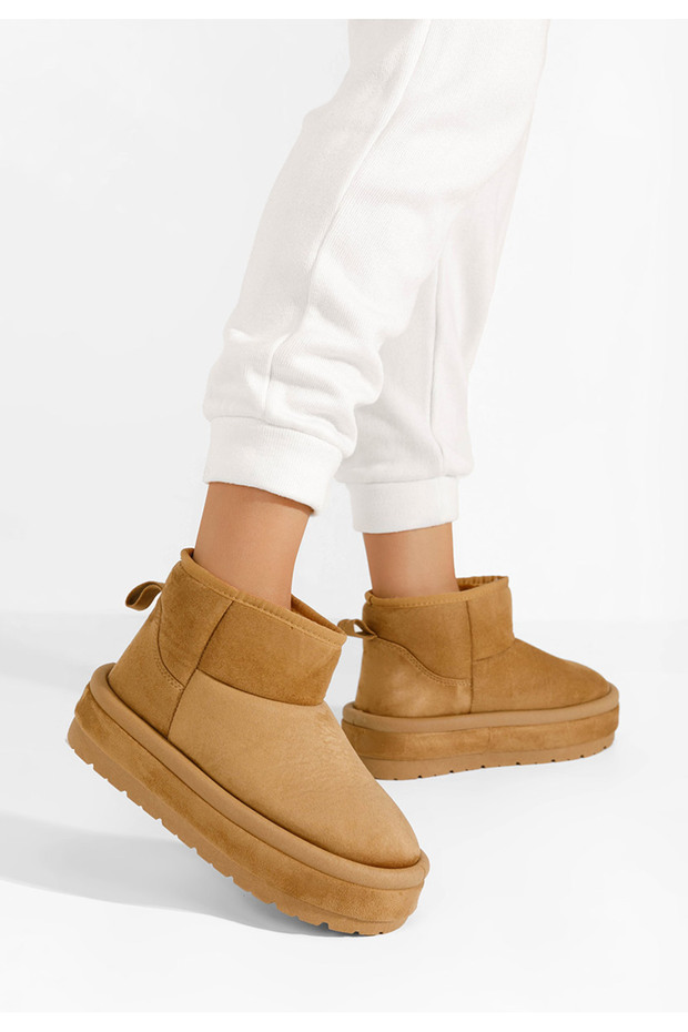 Libby platform boots camel