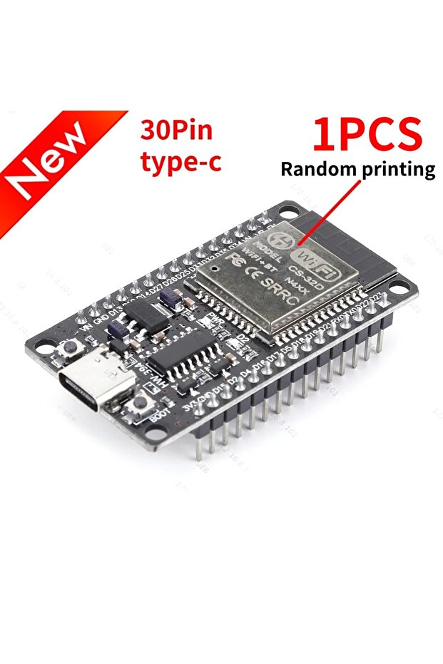 لوحة تطوير esp32 جديدة بـ 30 دبوس من النوع C مع وحدة واي فاي وبلوتوث لاسلكية ذات استهلاك منخفض للغاية للطاقة