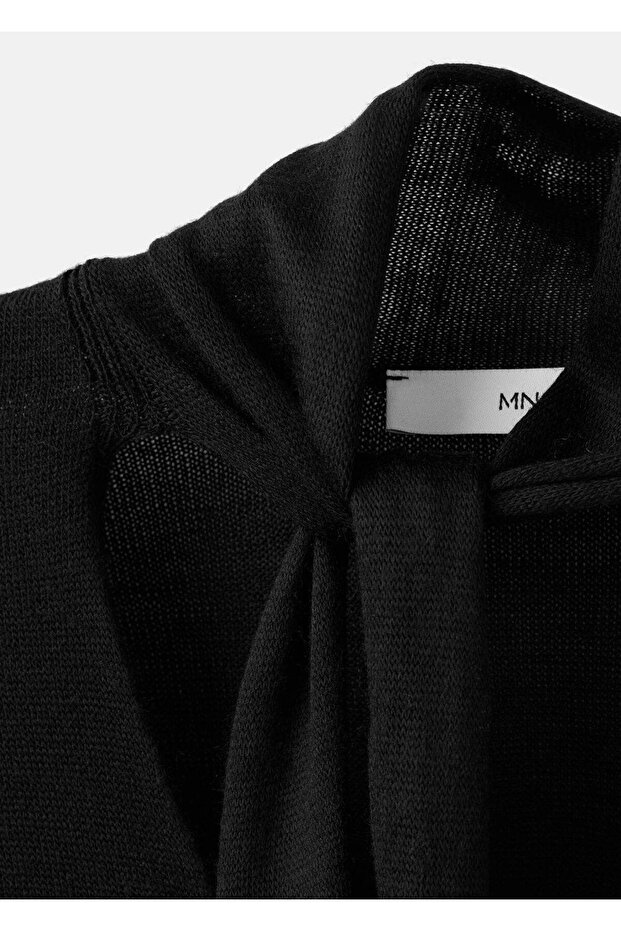 Fularlı V yaka kazak - 8