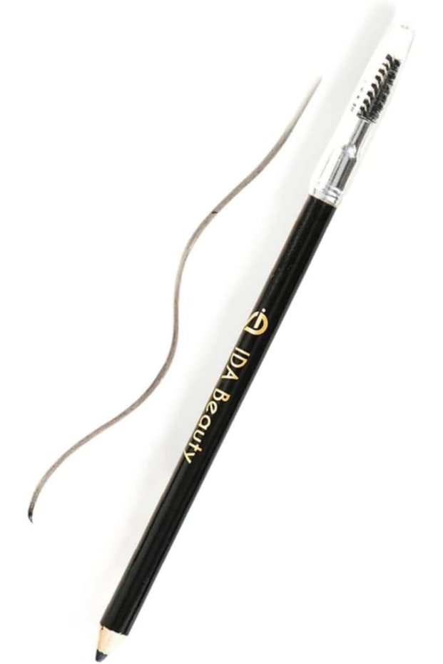 Double-Sided Wooden Eyebrow Pencil - Smudge-Proof| Vitamin-Enriched (Sepia Black, 1.3g)
