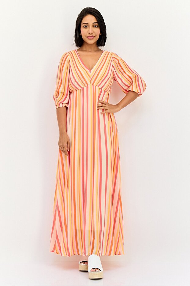 Women Stripe Maxi Dress, Multicolor