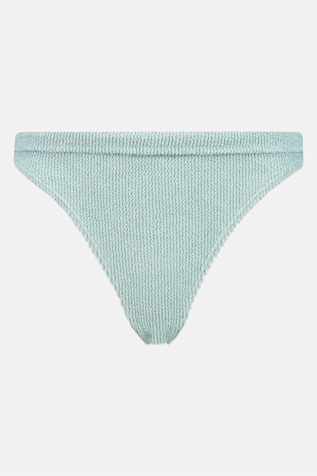 Women Textured Bikini Bottom, Mint Green