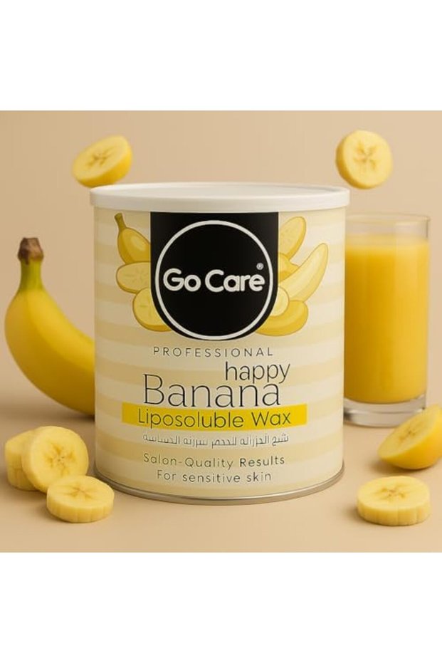 Professional Happy Banana Liposoluble Wax for Sensitive Skin, Salon-Quality Results