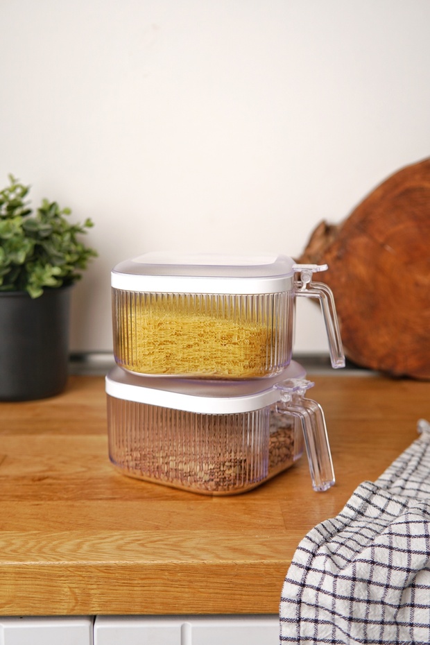 Set of 4 Multi-Purpose Food and Grain Storage Containers (2 X 2.5 Lt, 2 X 1.1 Lt) - 7