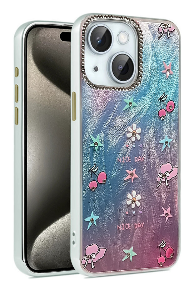 غطاء حماية لهاتف iPhone 15 Plus بتصميم مرآة - نمط 4 SVLRS - 1