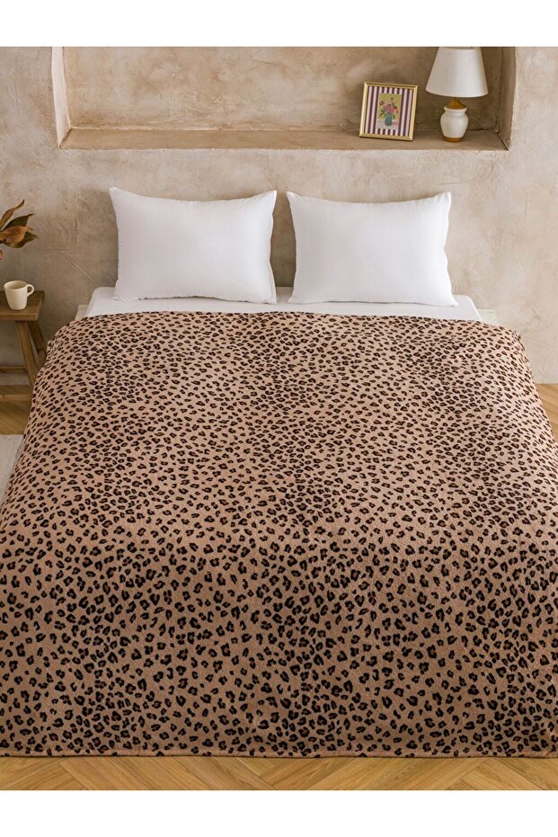 Lcw Home Leopard Patterned Double Blanket - 2