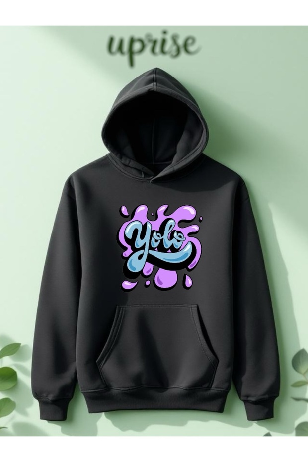 Yolo Printed Cotton 3 Thread Oversize Sweatshirt