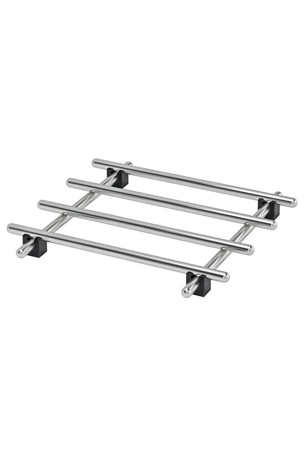 LÄMPLIG Pot stand, stainless steel, 18 x 18 cm