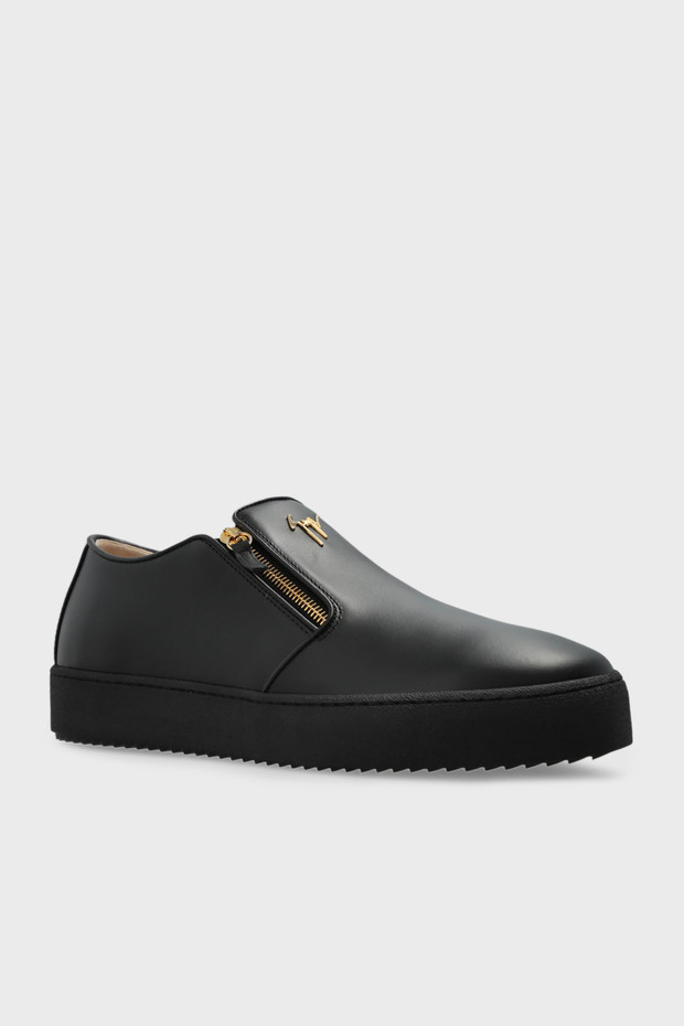 Deri Logolu Kalın Tabanlı Sneaker Ayakkabı Erkek AYAKKABI RU50007 - 4