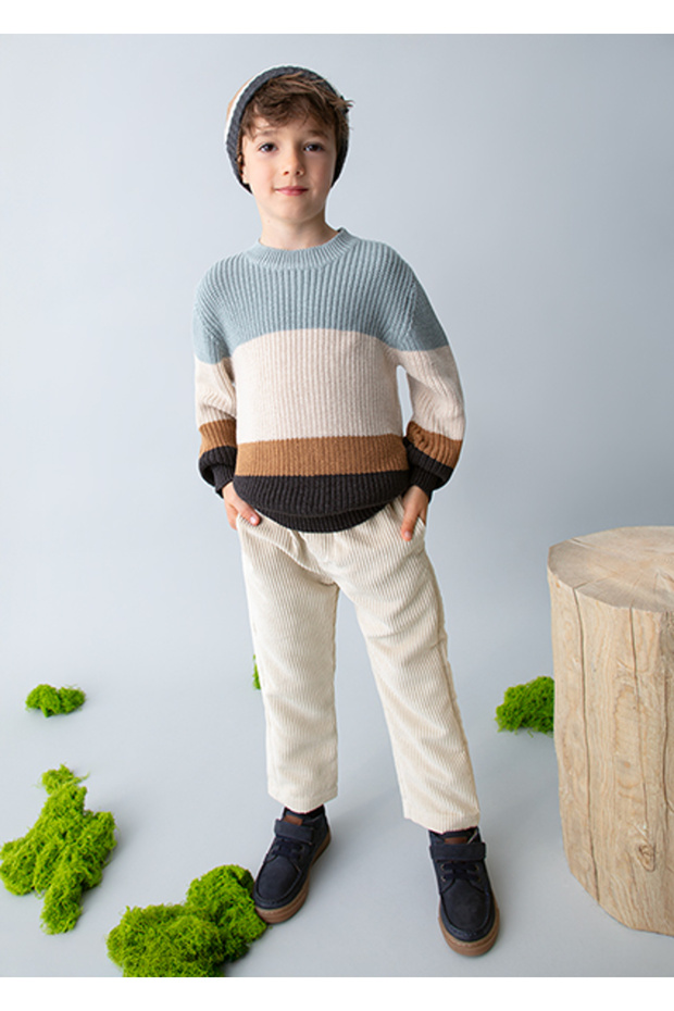 Cream Boys' Velvet Jogger Pants 4568
