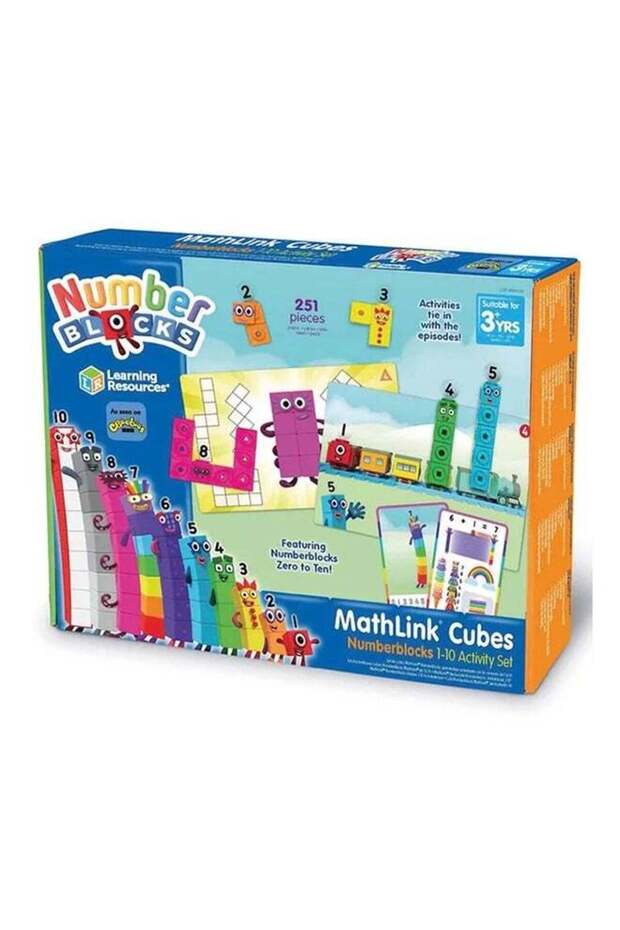 Learning Resources Mathlink Cubes Numberblocks 1-10 Activity Set & Numberblocks Wipe Clean (Numbers - 1