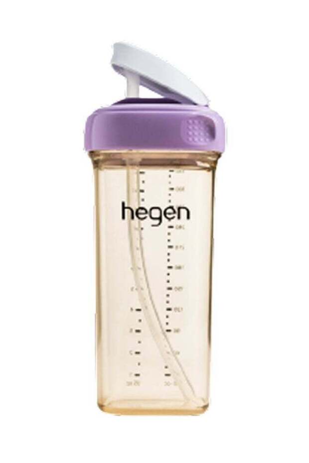 Leak Proof Design PPSU Straw Cup V3 Press To Close And Twist To Open Easy Sip, 330ml Purple - 1