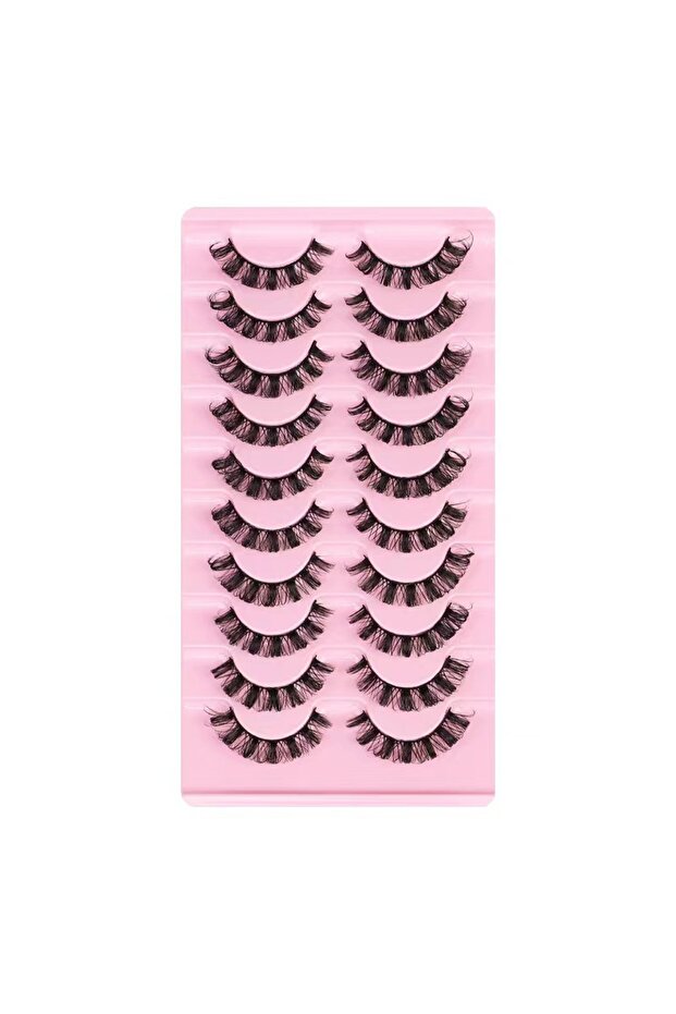 DH06-02 10Pairs 3D Mink Lashes russian strip lash Dramatic False Eyelashes Faux Cils Makeup Wholesal