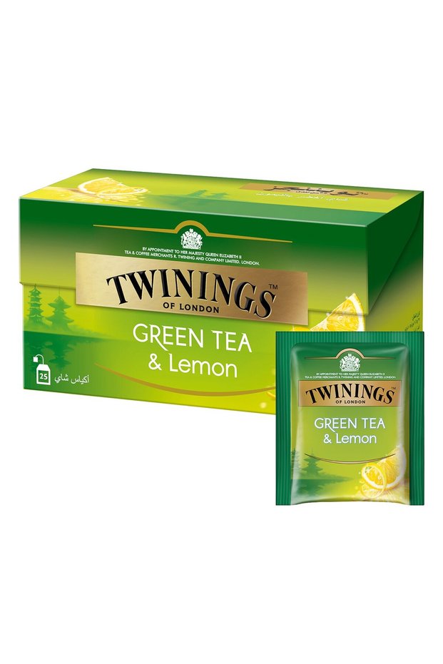Green Tea & Lemon 25 TeabagsRefreshing Flavored Green Tea Natural Antioxidants