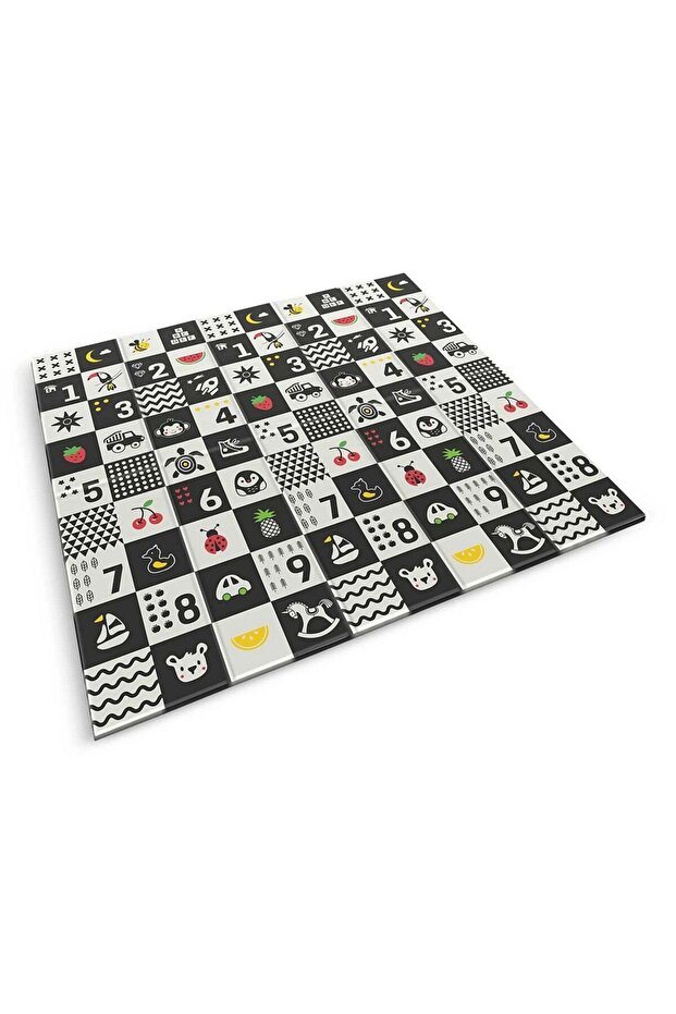 Foldable foam mat, double-sided, thermal insulation, beautiful, unique pattern, ocean and numbers, 200 x... - 9