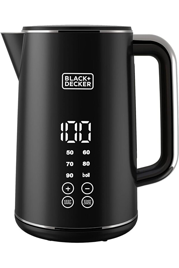 BLACK+DECKER Digital Kettle, 2200W, 1.7L, Touch Screen, Double Wall Design, 6 Preset Temps, 30-Min K