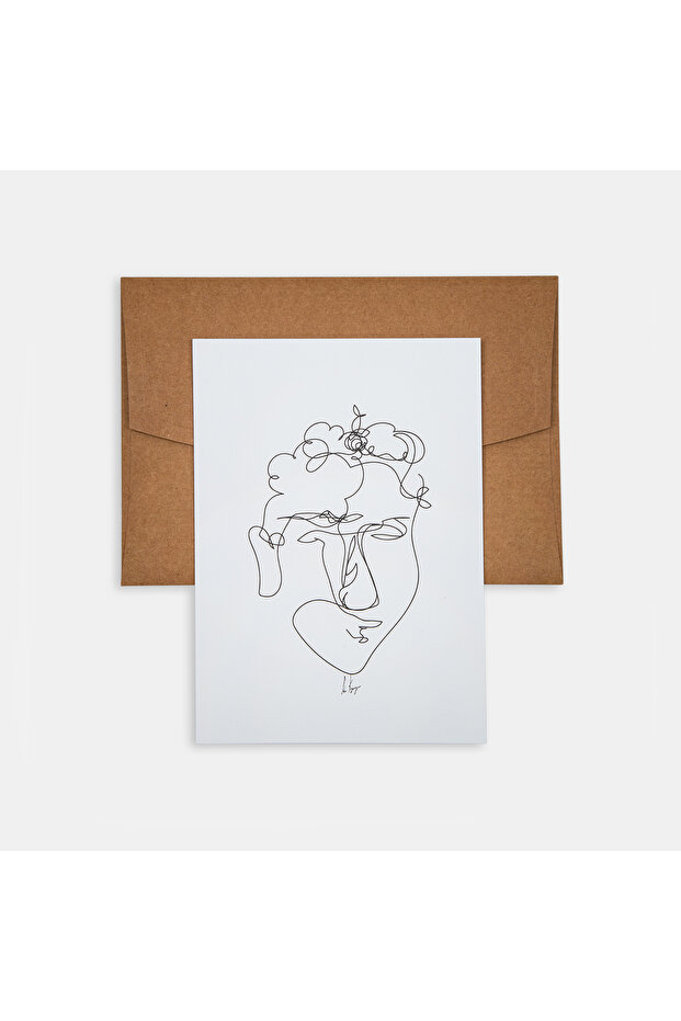Mini Poster Line Drawings Man 1