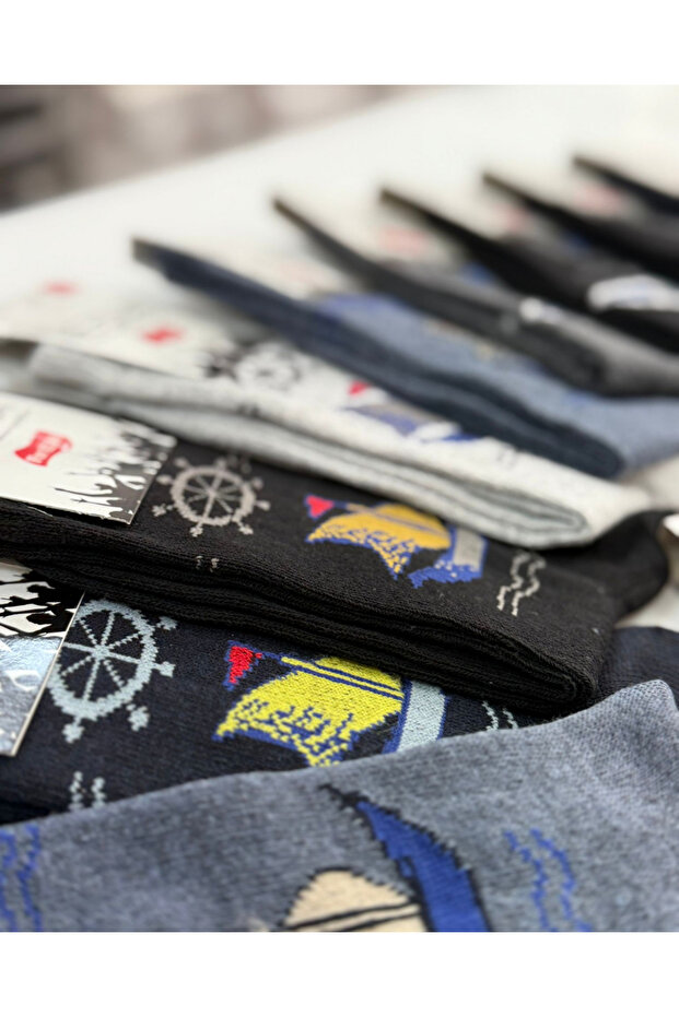 مجموعة من 6 جوارب مدرسية للأولاد بنمط مختلط - 4