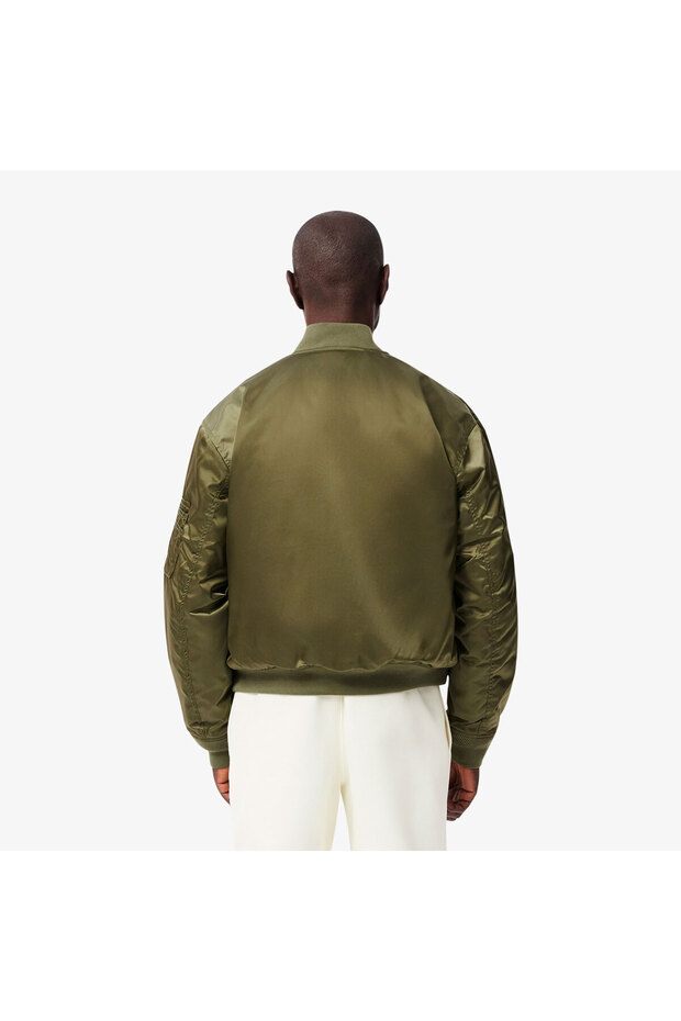 Erkek Hakim Yaka Haki Bomber Ceket - 3