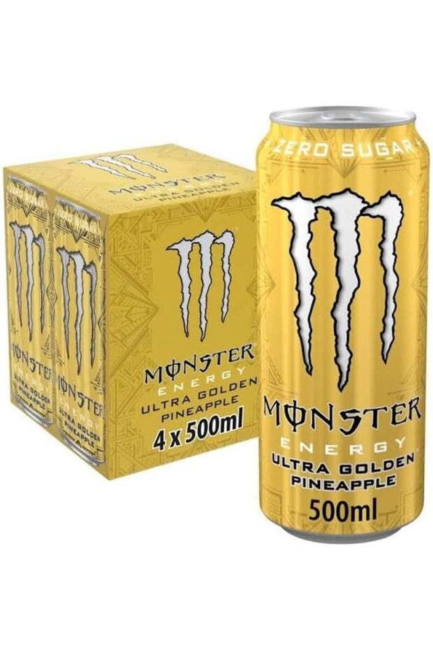 Energy Ultra Golden Pineapple, Zero Sugar, 500ml, Pack of 4