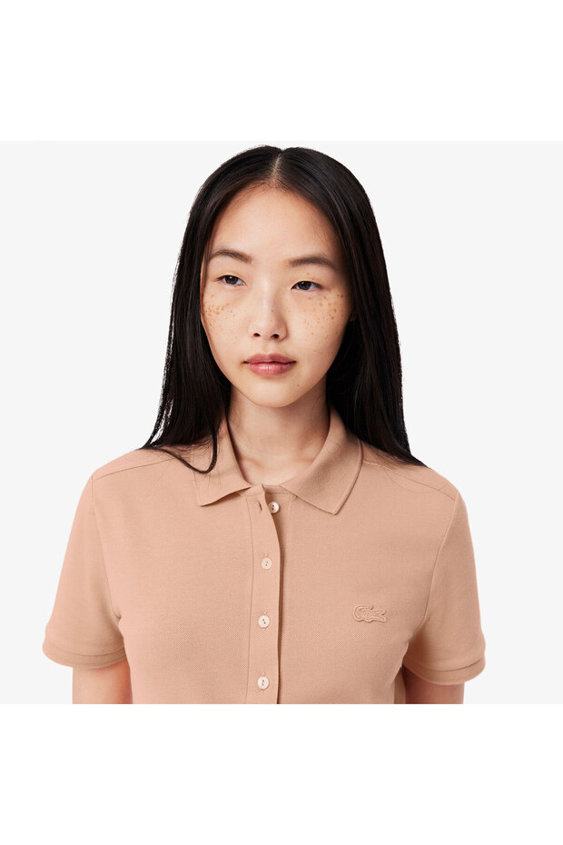 L.12.D Kadın Slim Fit Kahverengi Polo - 2