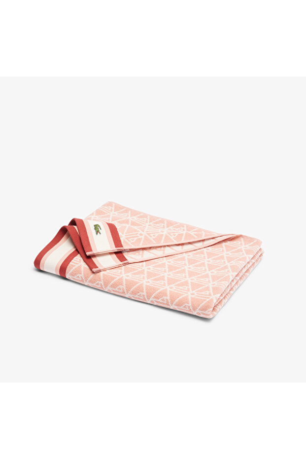 Unisex Monogram Pembe Plaj Havlusu - 2